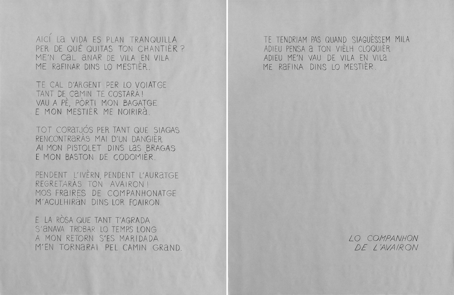 Jean Charles Couderc _ Dessin _ Occitan _ Langue d'òc _ canson _ del sauveterre _ Para lo lop
